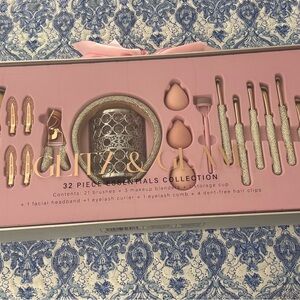 Giltz & Glam 32-Piece Pink Makeup Brush & Tools Set